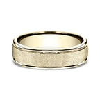 14K Rose/White/Yellow Gold Comfort-Fit Design Wedding Ring