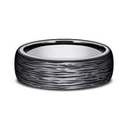 Grey Tantalum and Black Titanium 6.5mm ring in ring style Comfort-fit wedding band