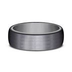 Grey Tantalum and Black Titanium 6.5mm ring in ring style Comfort-fit wedding band