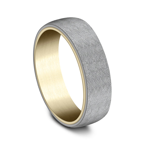 Ammara Stone 6.5mm Comfort-fit Design Wedding Ring
