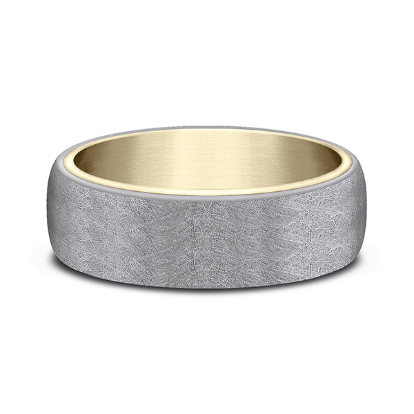 Ammara Stone 6.5mm Comfort-fit Design Wedding Ring