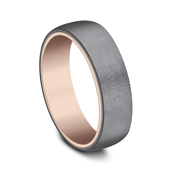Ammara Stone 6.5mm Comfort-fit Design Wedding Ring