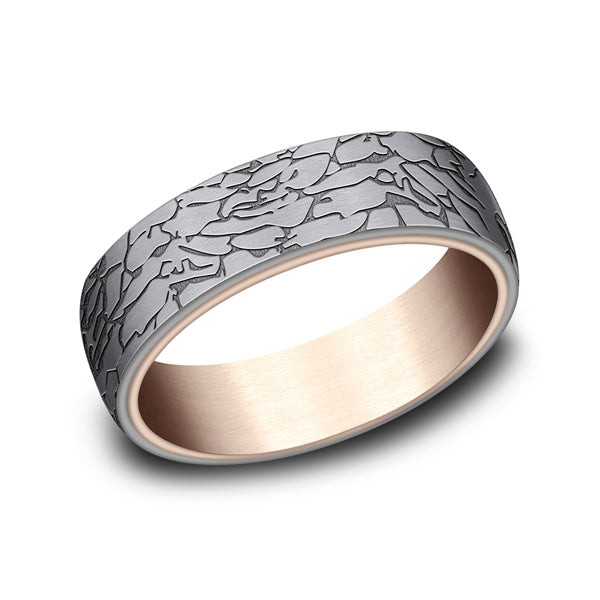 Ammara Stone 6.5mm Comfort-fit Design Wedding Ring