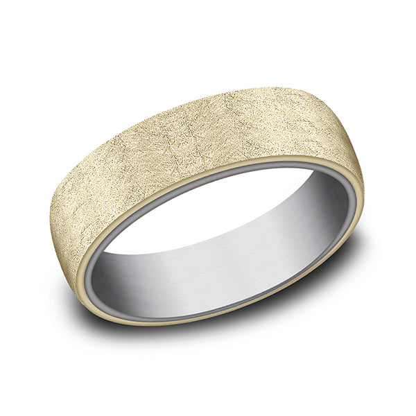 Ammara Stone 6.5mm Comfort-fit Design Wedding Ring