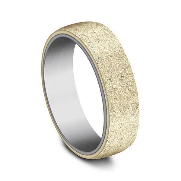 Ammara Stone 6.5mm Comfort-fit Design Wedding Ring