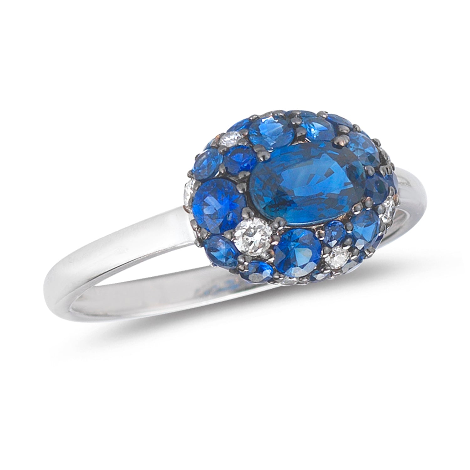 Diamond weight- .12  Sapphire weight- 1.47