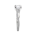 Romance 3-Stone Semi-Mount Diamond Ring