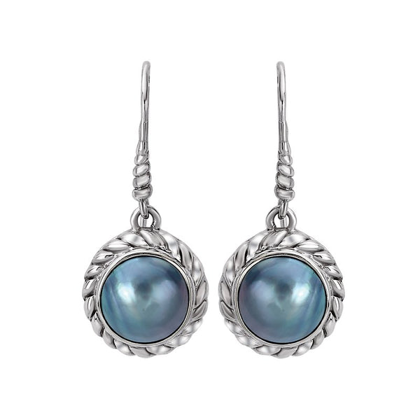 Eleganza Ladies Mabe Pearl Earrings