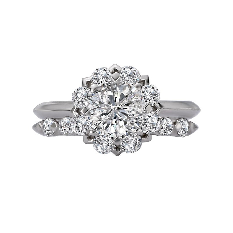 Romance Halo Semi-Mount Diamond Ring