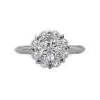 Romance Halo Semi-Mount Diamond Ring