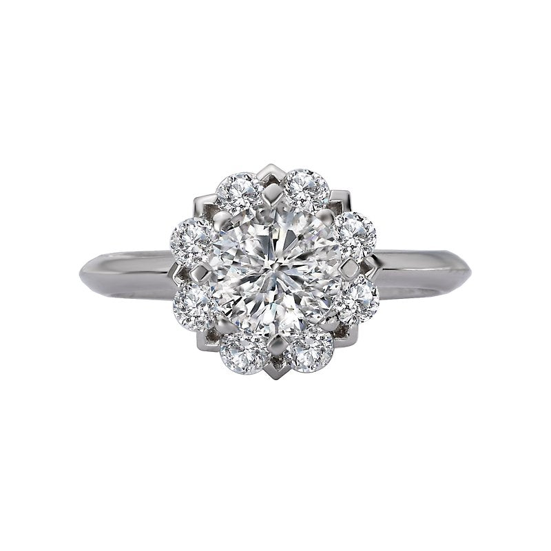 Romance Halo Semi-Mount Diamond Ring