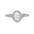 Romance Halo Semi-Mount Diamond Ring