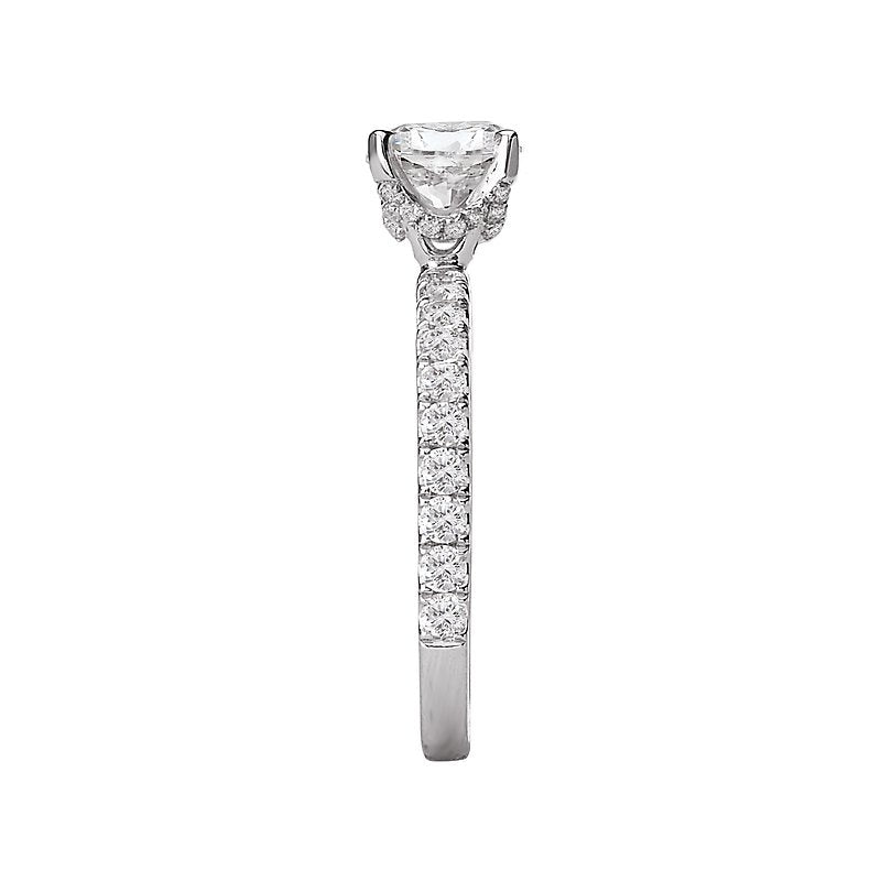 Romance Peg Head Semi-Mount Diamond Ring