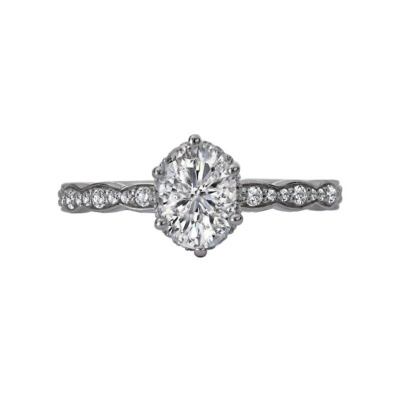 Romance Halo Semi-Mount Diamond Ring