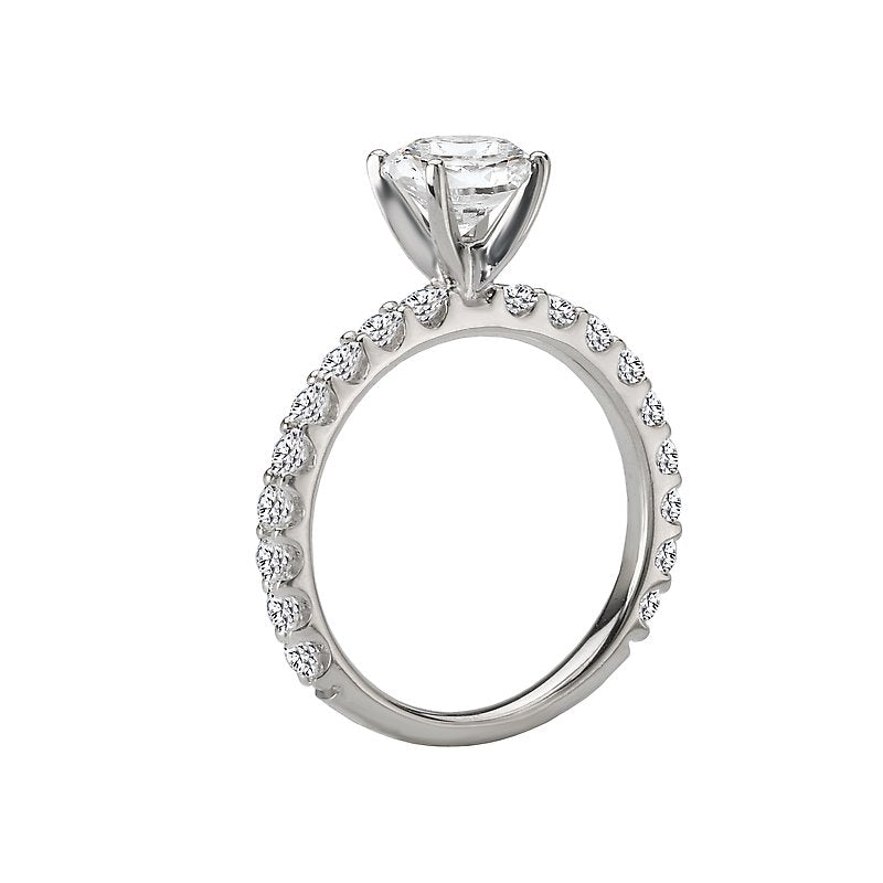 Romance Peg Head Semi-Mount Diamond Ring