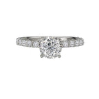 Romance Peg Head Semi-Mount Diamond Ring