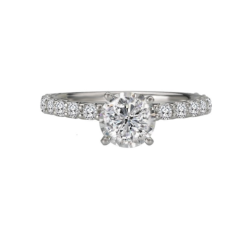 Romance Peg Head Semi-Mount Diamond Ring