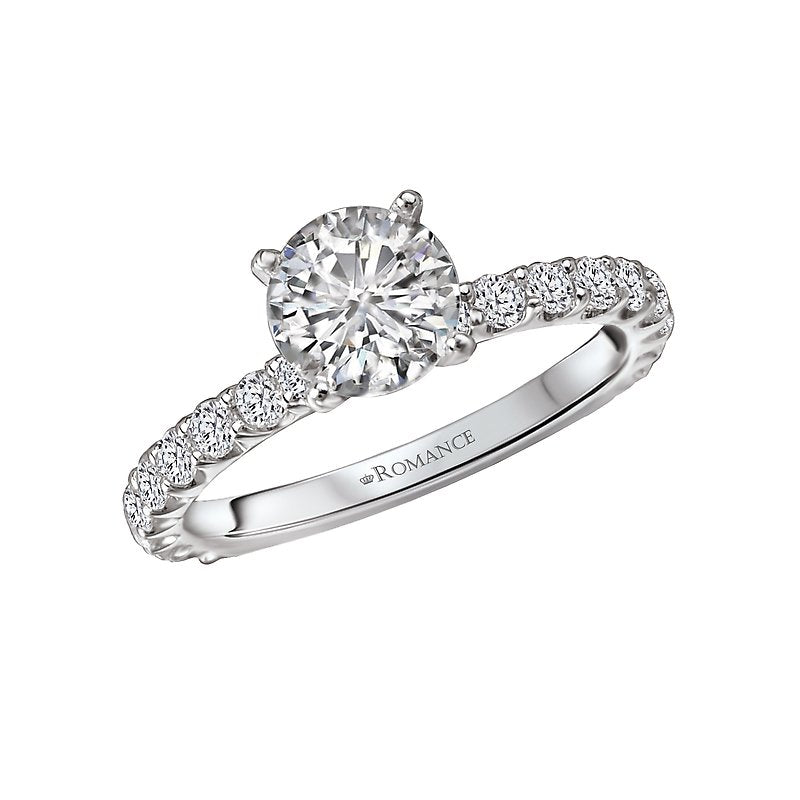 Romance Peg Head Semi-Mount Diamond Ring