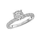 Romance Peg Head Semi-Mount Diamond Ring