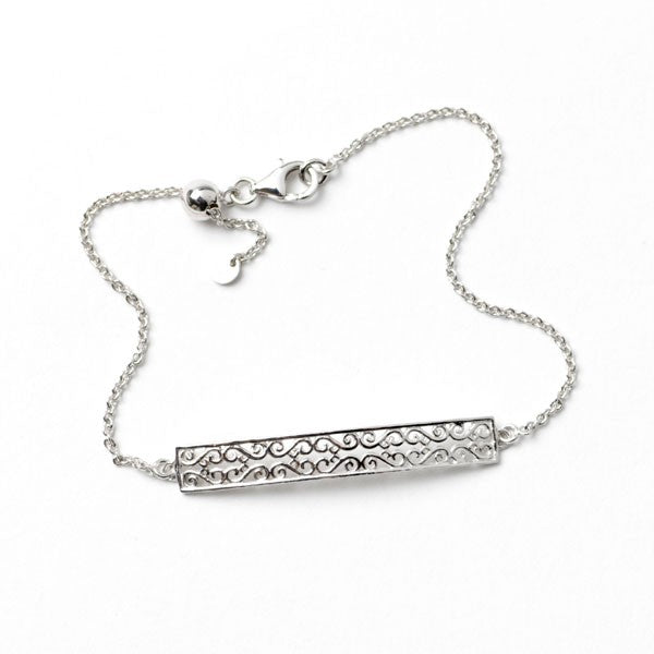 Southern Gates® Rhodium Plated Balcony Bracelet with Adjustable Smart Bead