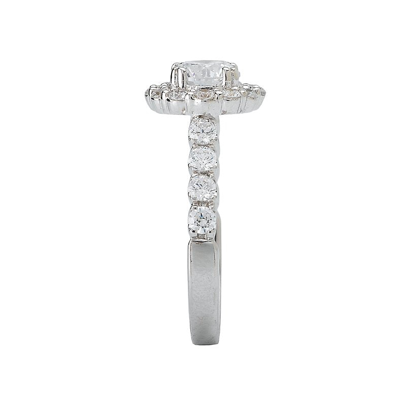 Romance Halo Semi-Mount Diamond Ring