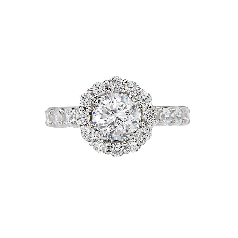 Romance Halo Semi-Mount Diamond Ring