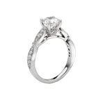 Romance Peg Head Semi-Mount Diamond Ring