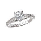 Romance Peg Head Semi-Mount Diamond Ring