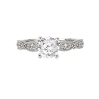 Romance Peg Head Semi-Mount Diamond Ring