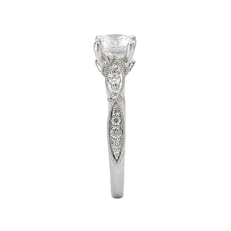 Romance Peg Head Semi-Mount Diamond Ring