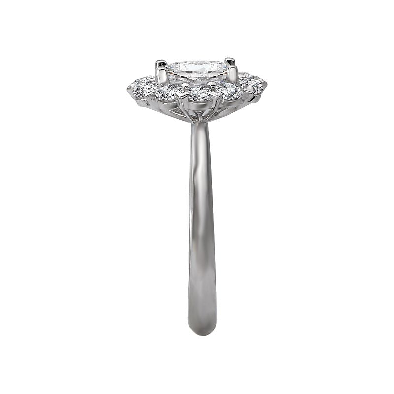 Romance Halo Semi-Mount Diamond Ring