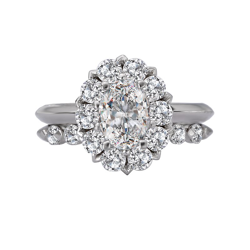 Romance Halo Semi-Mount Diamond Ring