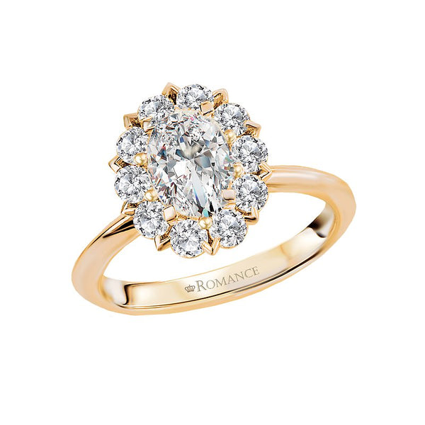 Romance Halo Semi-Mount Diamond Ring