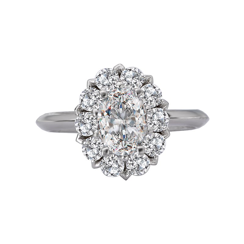 Romance Halo Semi-Mount Diamond Ring