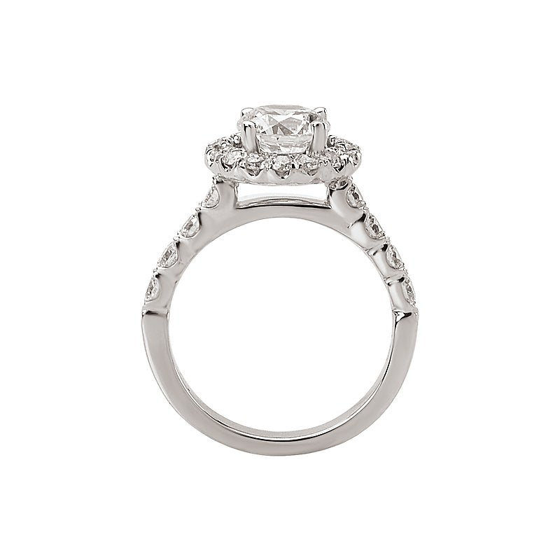 Romance Halo Semi-Mount Diamond Ring