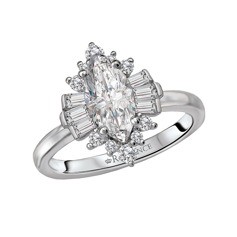 Romance Halo Semi-Mount Diamond Ring