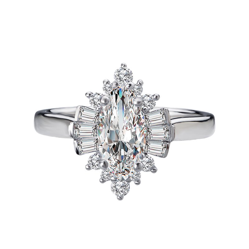 Romance Halo Semi-Mount Diamond Ring