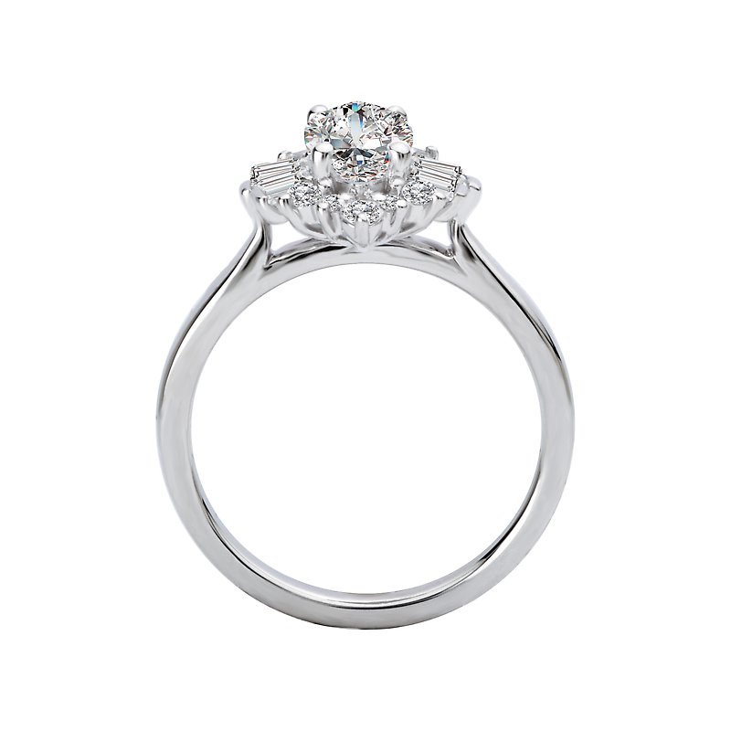 Romance Halo Semi-Mount Diamond Ring