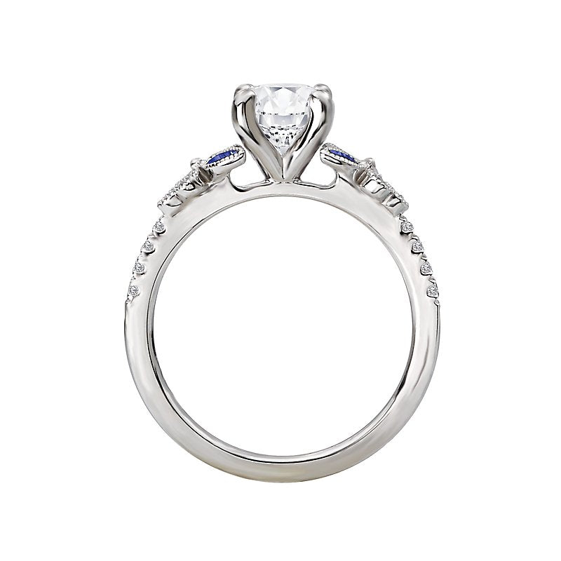 Romance Sapphire and Diamond Semi-Mount Ring