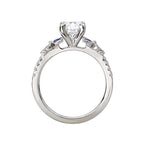 Romance Sapphire and Diamond Semi-Mount Ring