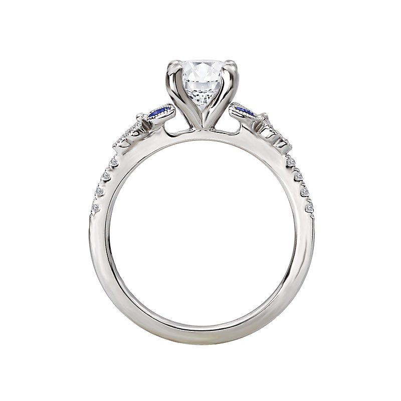 Romance Sapphire and Diamond Semi-Mount Ring