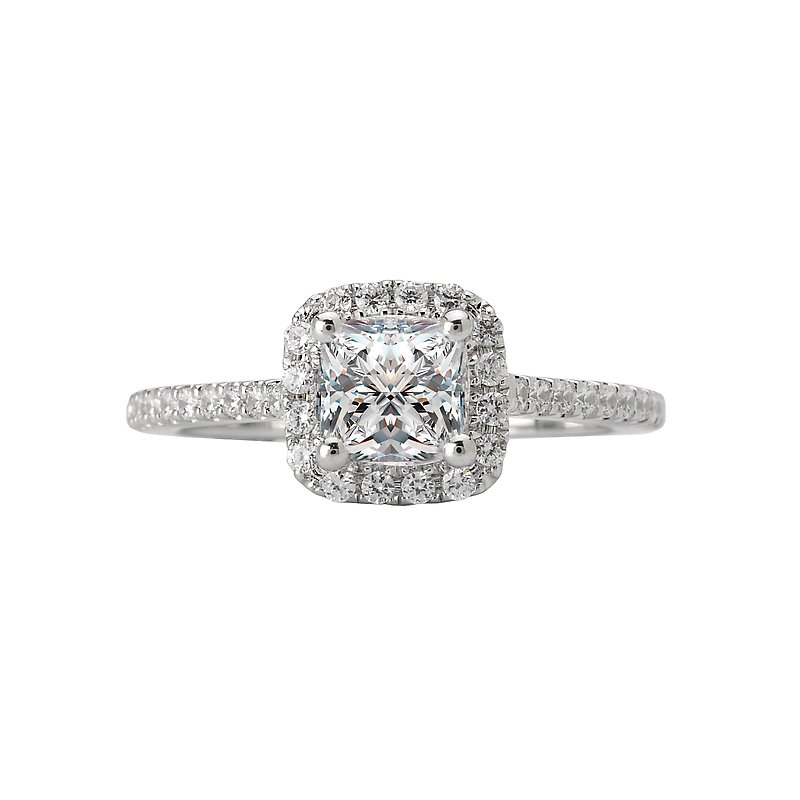 Romance Halo Semi-Mount Diamond Ring
