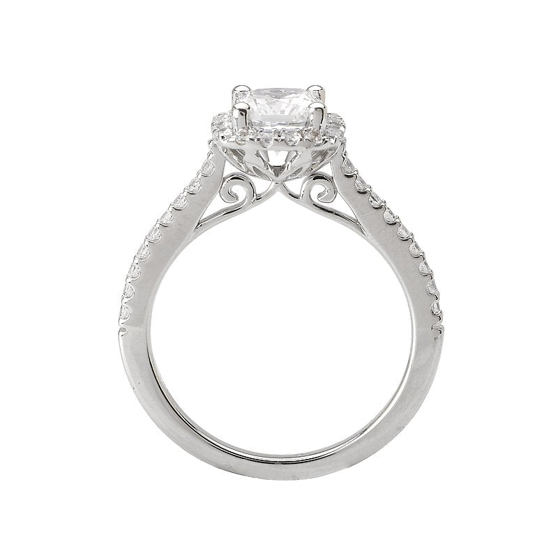 Romance Halo Semi-Mount Diamond Ring