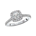 Romance Halo Semi-Mount Diamond Ring