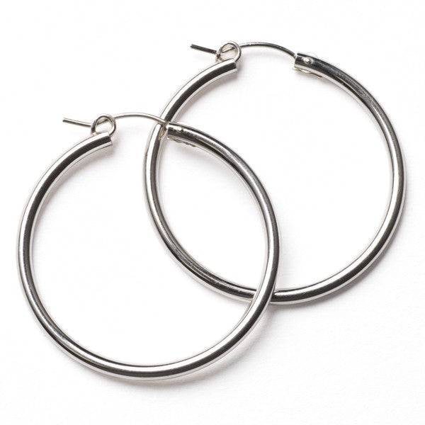 Southern Gates Gold Fill/Sterling Silver Round Hoop Earring