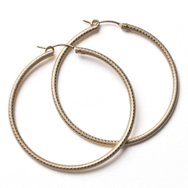 Southern Gates Gold Fill/Sterling Silver Round Hoop Earring