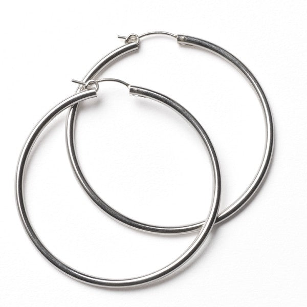 Southern Gates Gold Fill/Sterling Silver Round Hoop Earring