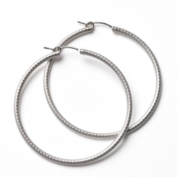 Southern Gates Gold Fill/Sterling Silver Round Hoop Earring