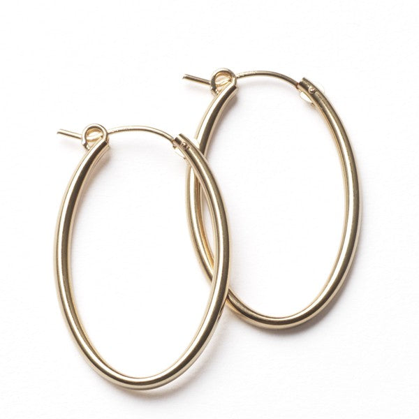 Southern Gates Gold Fill/Sterling Silver Oval Hoop Earring