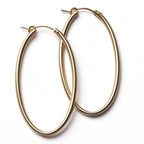 Southern Gates Gold Fill/Sterling Silver Oval Hoop Earring